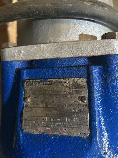 Used Tsurumi KRS2-150 Submersible Pump S1145