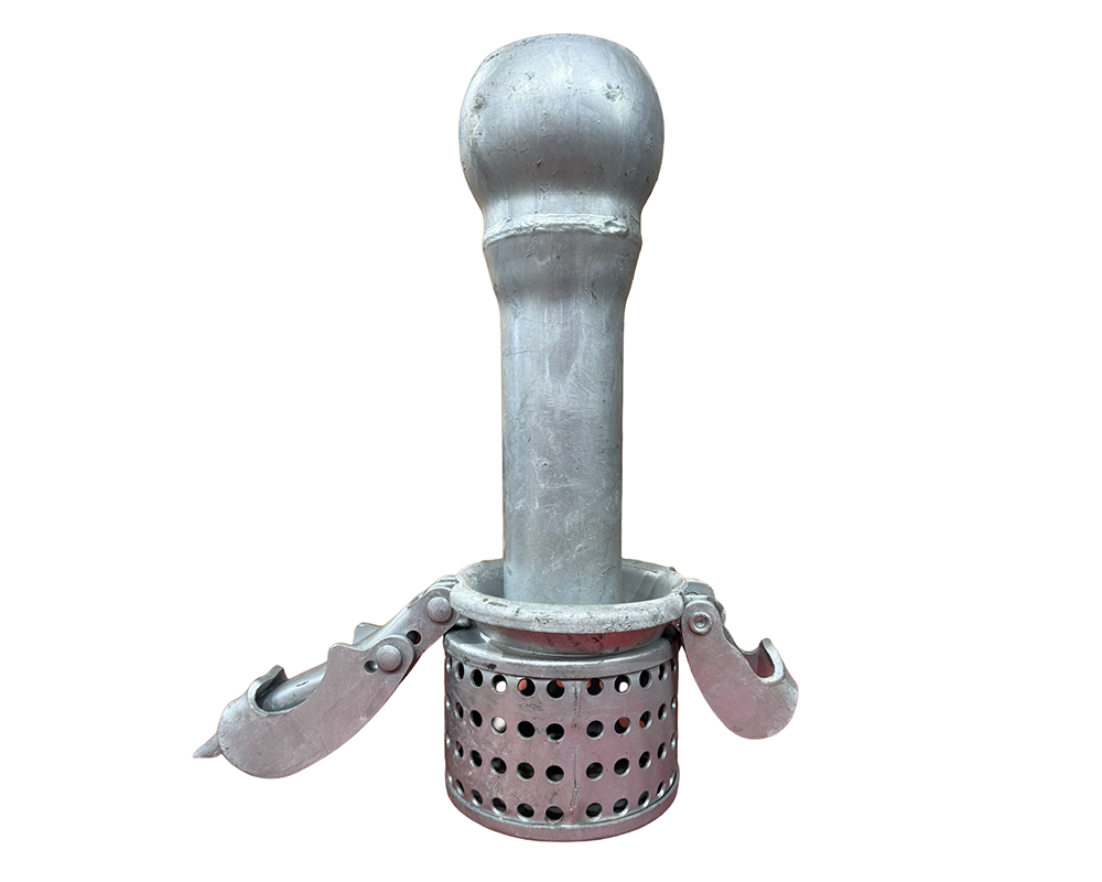 3.5"/89mm Steel Strainer with Male Bauer Type Coupling 10mm hole size - Stuart Group Ltd